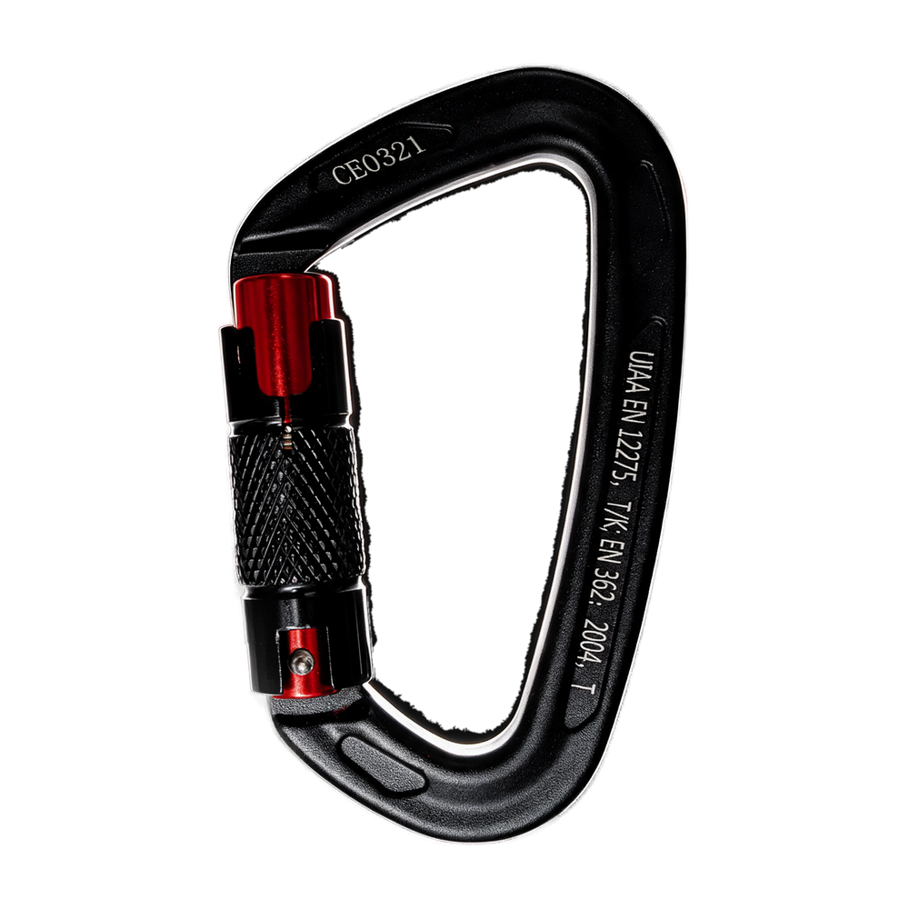 The locking carabiner.