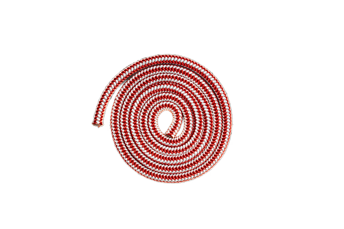 Close-up of the climbing rope weave.