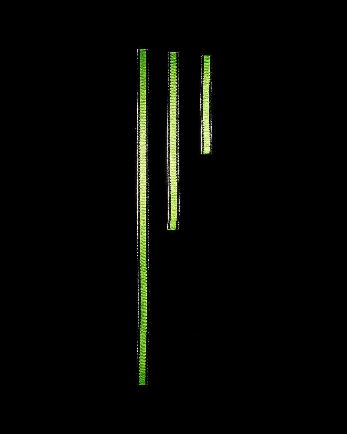 RepTime Sling Set, Green — the three extensions hanging: 12, 24 and 48 in