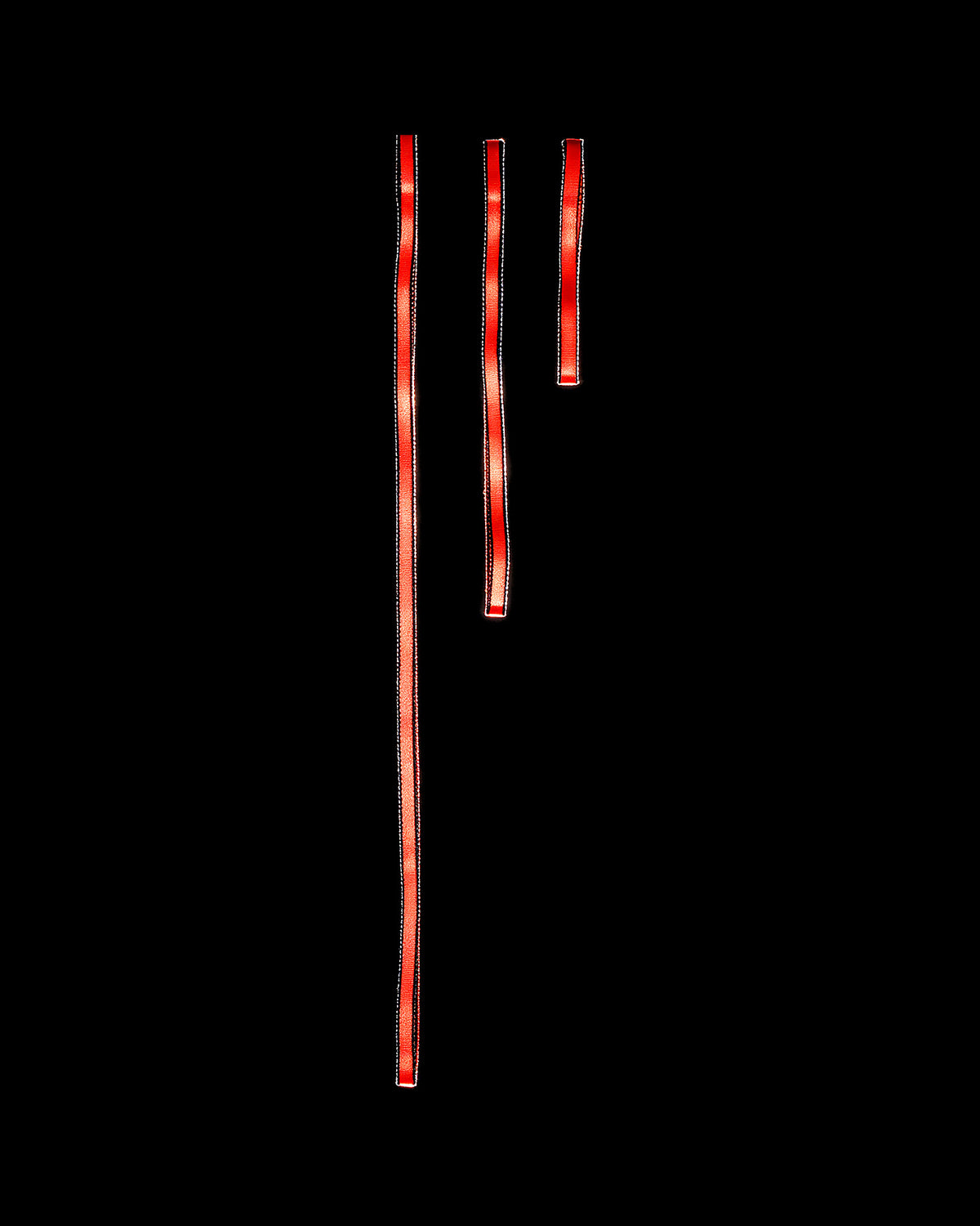RepTime Sling Set, Red — the three extensions hanging: 12, 24 and 48 in
